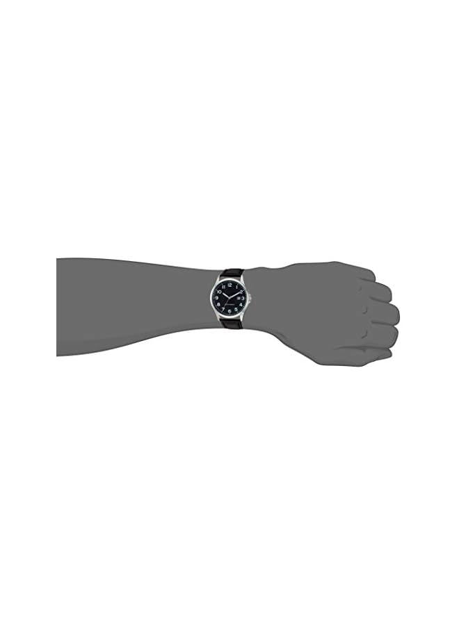 Men's Easy to Read 42mm Leather Band Analog Watch - Image 3
